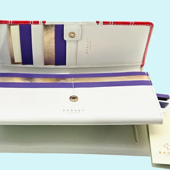 Radley London Wallet Leather Picture Party Pals Large Foldover Matinee Christmas - Picture 2 of 4